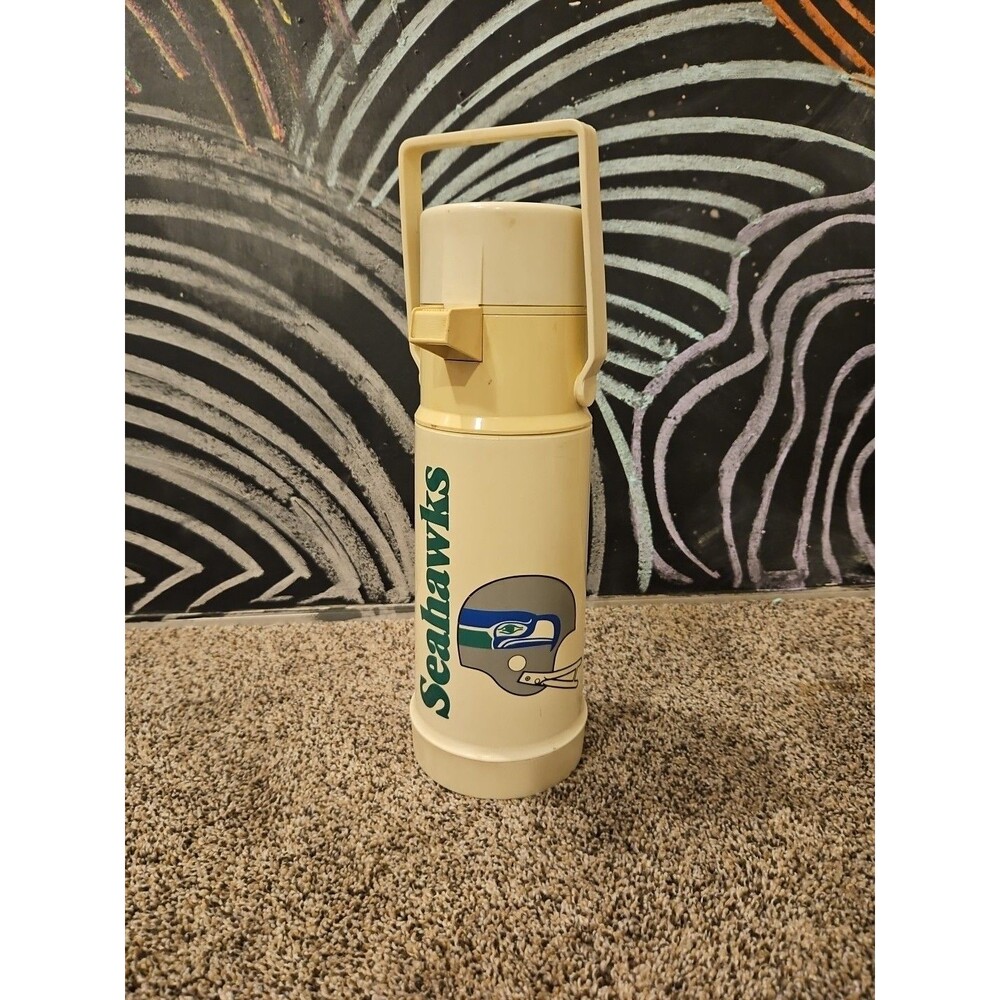 Vintage 1970's Seattle Seahawks Thermos Model 2645 Dispenser Collectable Rare